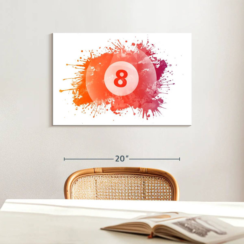 Senne 8 Ball Splash, 16" H x 24" W