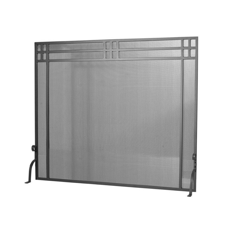 Prairie Single Panel Fireplace Screen