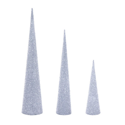  Assortiment de 3 cônes en argent 15 po / 24 po / 30 po