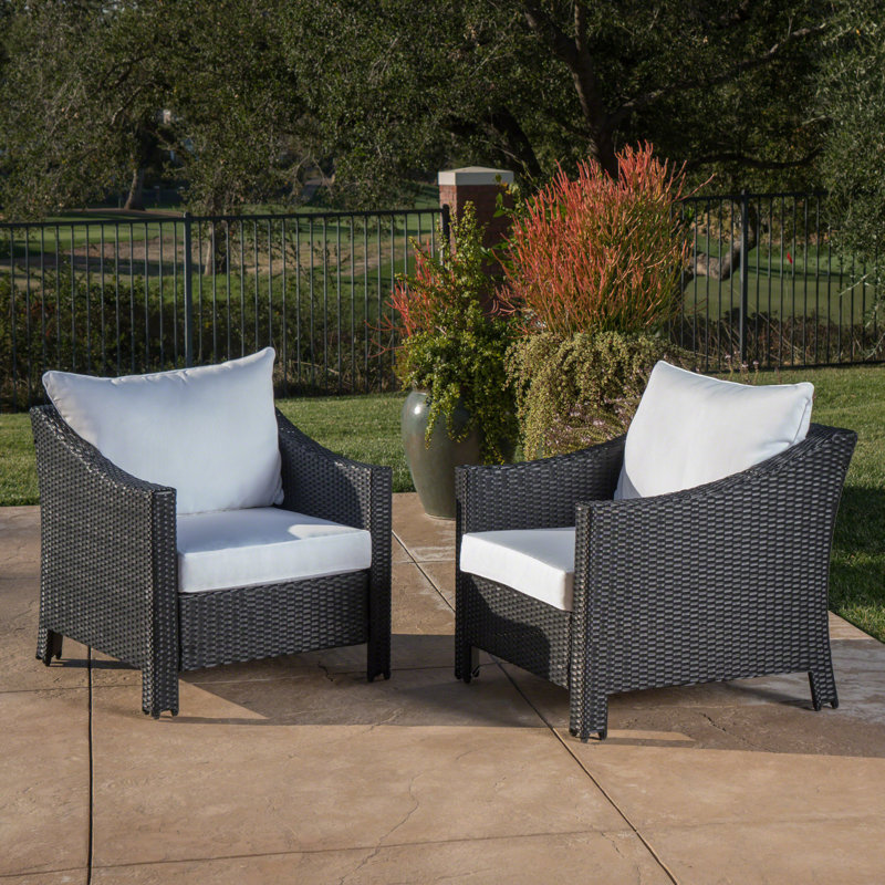 Amarveer Outdoor Lounge Chair, Black