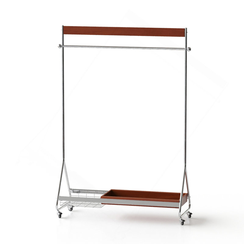 Leon Clothes Hanger Antique American Clothes And Hat Rack Retro Home Portable Stainless Steel Bedroom Floor Storage Shelf