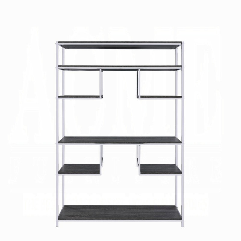 Ochsner Geometric Bookcase, Gray/Rustic Incorrect