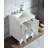 Elizabeth 24" Carrara White Marble Countertop Bath Vanitywith Mirror-1387599843