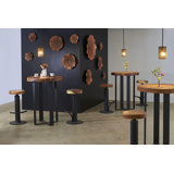 Tabouret de bar pivotant en bois massif de 30 po