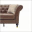 Canapé en cuir 88,5 pouces Chesterfield