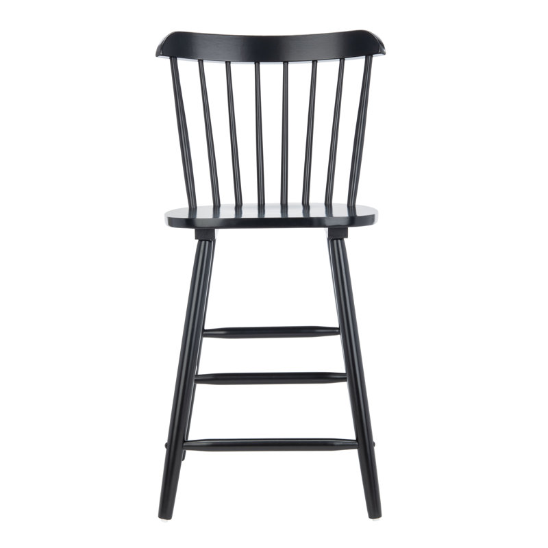 Solid Wood Counter Stool, Black, Counter Stool (61cm Seat Height)