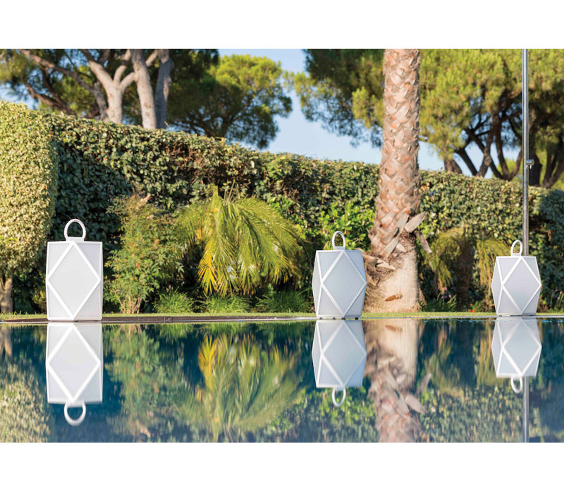 Muse Battery 78" Arched Floor Lamp, White Pearl Lacquered, 15.7" H x 15.7" W x 15.7"  D