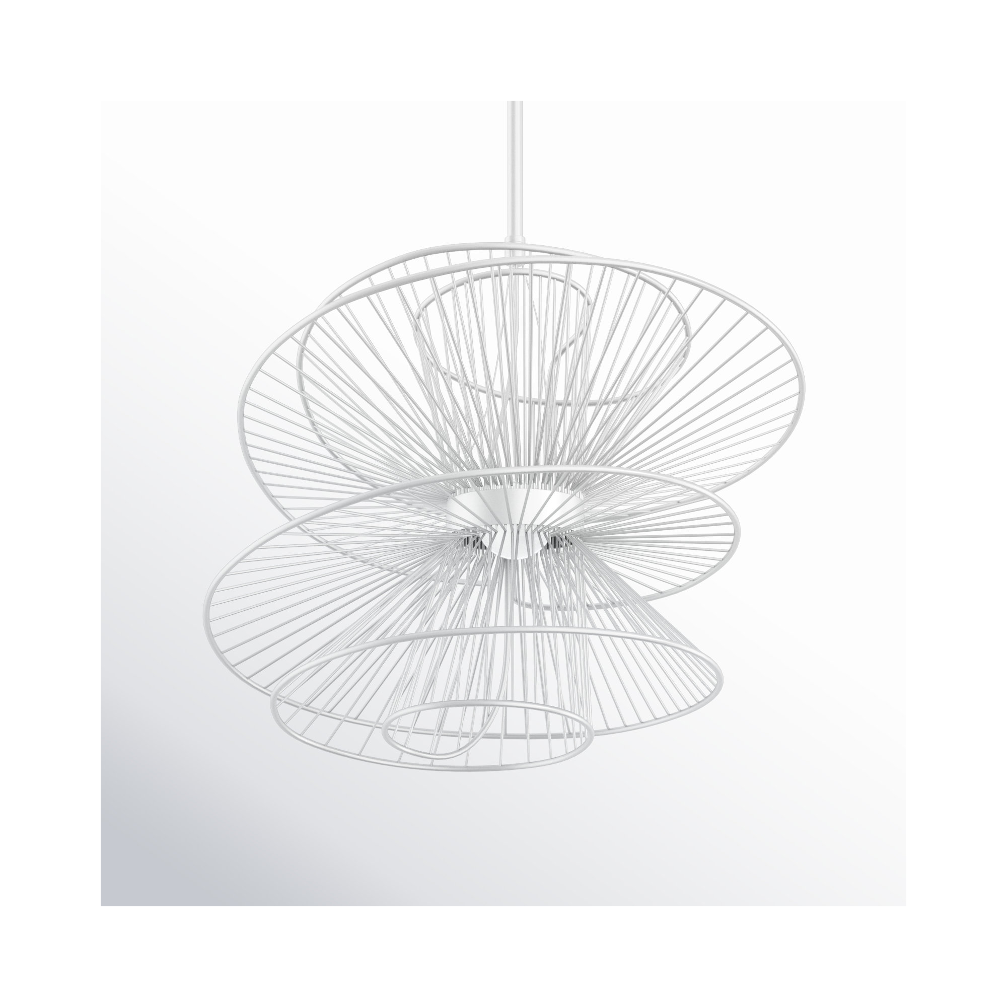 Kemi 2 Light LED Pendant, 30.75" H x 26" W x 26" D, Black