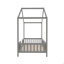 Lit de sol avec baldaquin Montessori, structure de lit simple-327648088-327647399