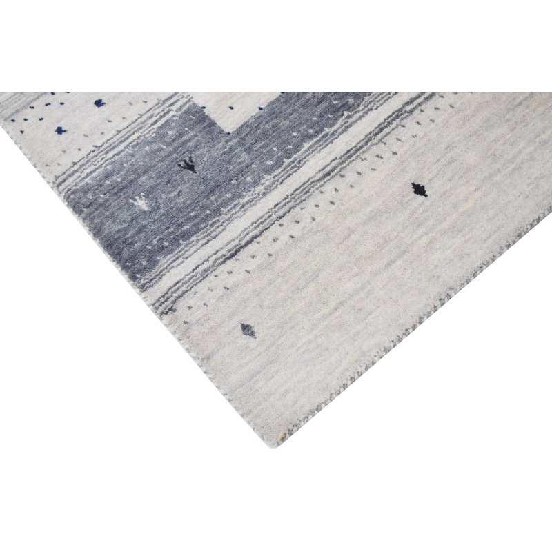 Handmade Wool Striped Area Rug, Rectangle 5' x 7'