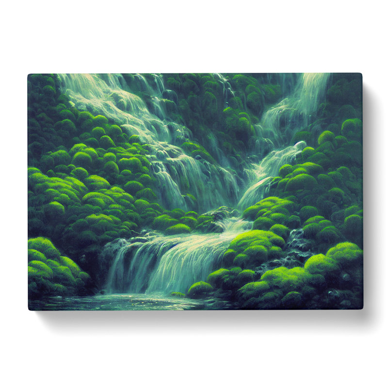 Unique Waterfall - Wrapped Canvas Print, 50cm H x 76cm W x 3cm D