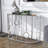 Woundley 42.13'' Glass Top Console Table