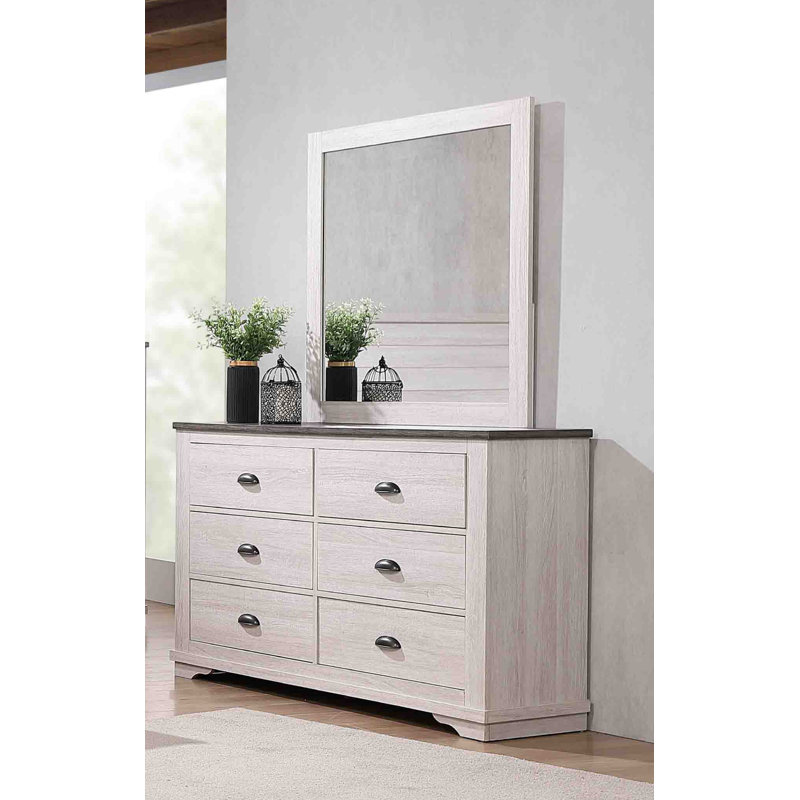 Meuble en bois 1Pc, Blanc / Gris