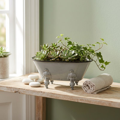 Décoration de baignoire en métal Lavande - petite - gris