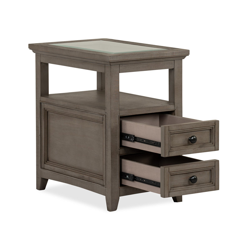 Randell Glass Top 2 - Drawer End Table