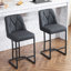 Ensemble de 2, tabouret de bar rembourré moderne avec dossier capitonné, chaise à hauteur de comptoir avec structure en métal robuste, siège rembourré confortable-1854069625