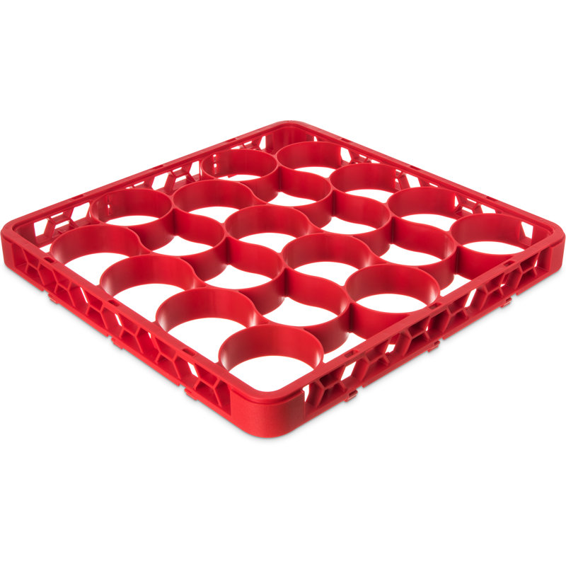 Support court en verre, Rouge