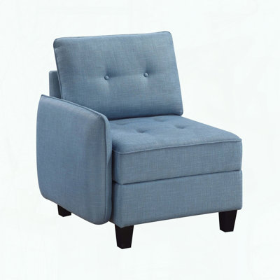 Modular One‑Arm Chair – Hidden Storage & Tufted