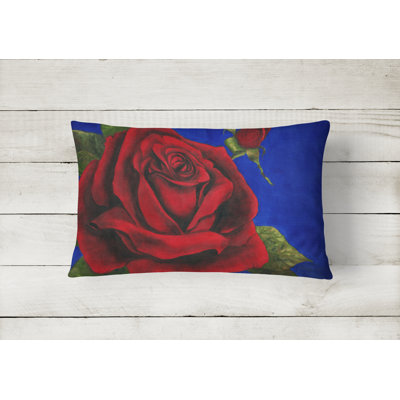  Rose by Malenda Trick Fabric Indoor/Outdoor Throw Pillow