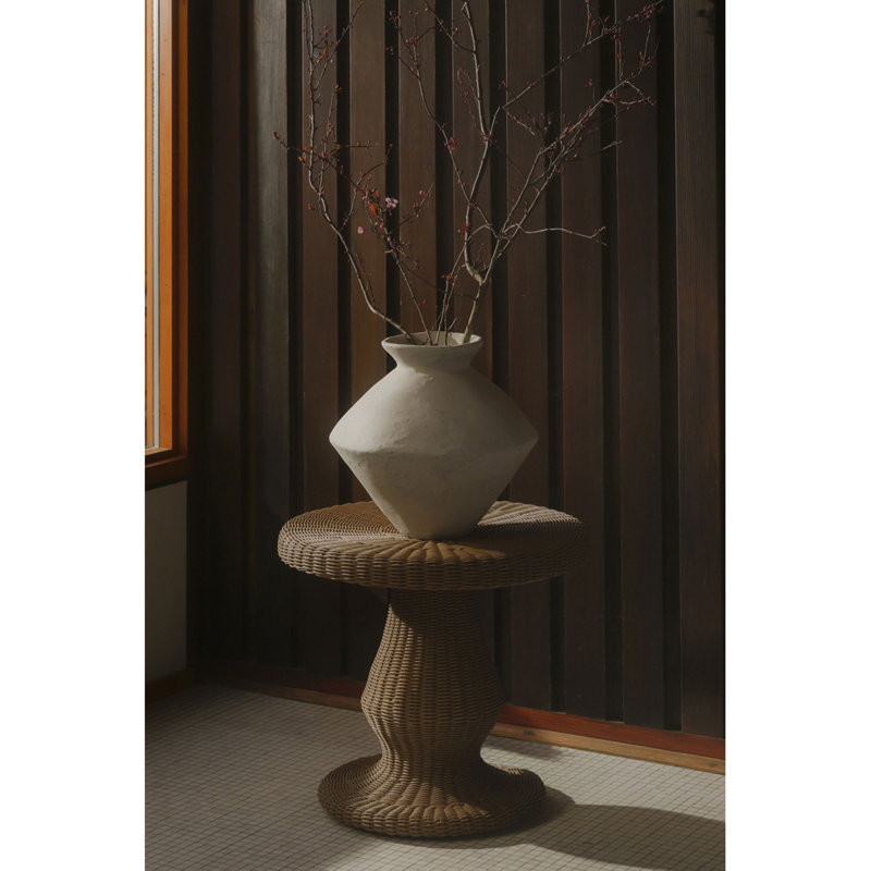 Table d'appoint d'extérieur Aydah Emmeline Naturel