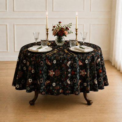Nappe ronde en lin texturé 84 po