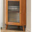 Présentoir 15,75 "en bois massif brun standard et armoires en porcelaine