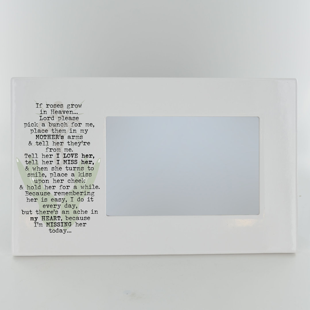 Ceramic Single Picture Frame in White