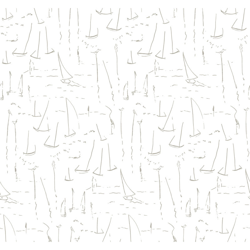 Papier peint Vermillion Coast, Argent argent
