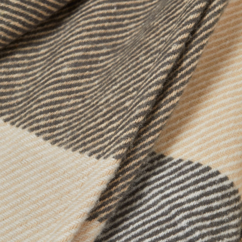 Plain Weave / Muslin Throw Blanket, W127 x L200cm, Light Grey