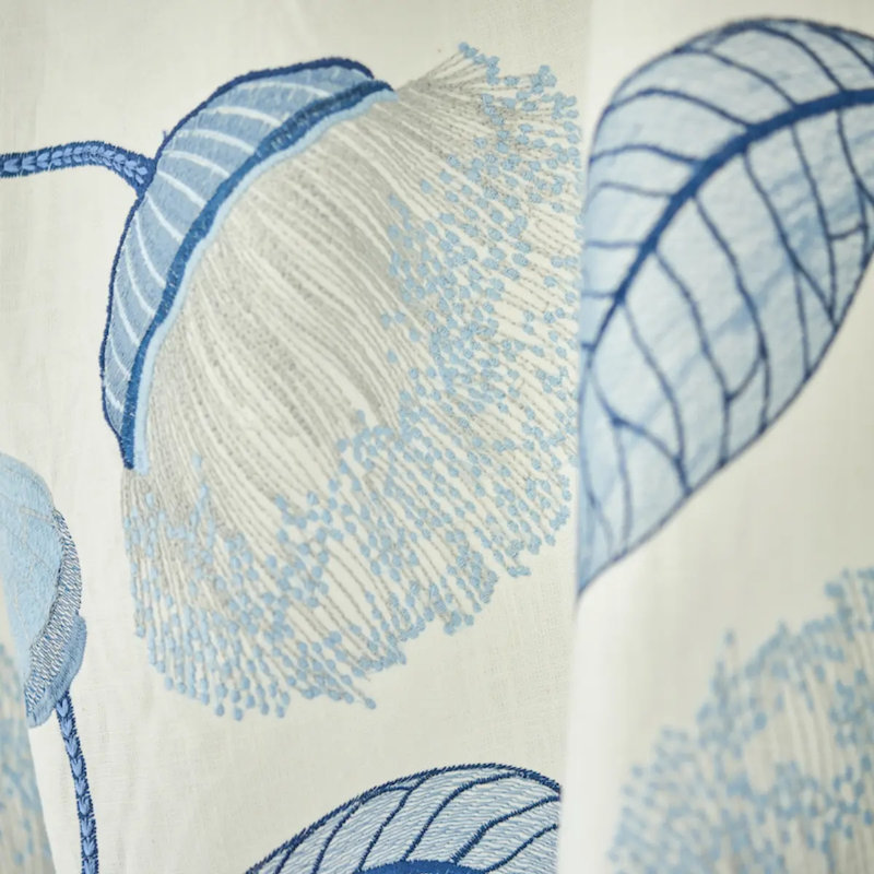 Celinda Embroidery Fabric, Blue