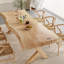 Table de salle à manger Burlywood en bois massif à pieds en X/croisés, forme libre-1982227703
