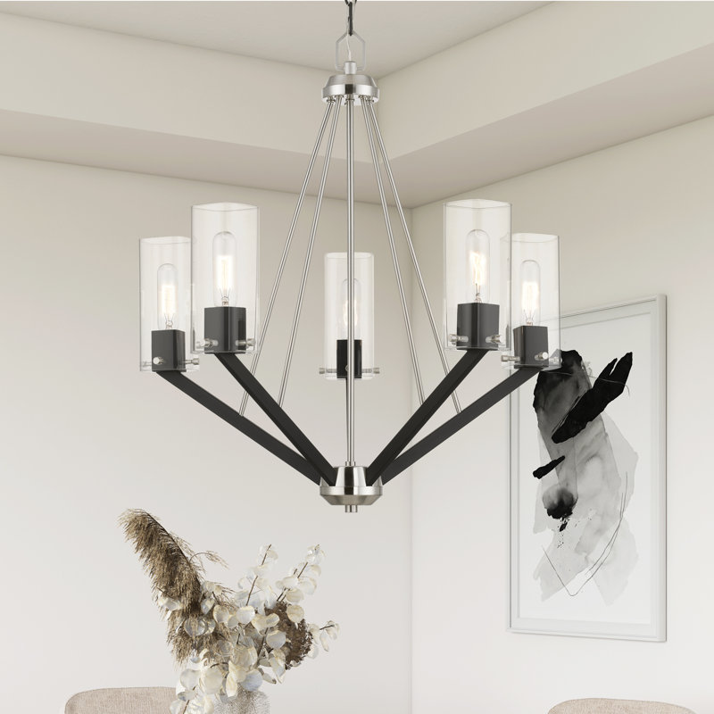 Lustre Afner, Nickel brossé / noir