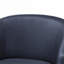 Fauteuil d'appoint pivotant en similicuir compact moderne à 1 place avec finition bleue pour les petits espaces de vie-1939607075