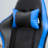 Blue Ergonomic Home/Office Chair With High Backrest, Reclining Function, Footrest, And Lumbar Support; Comfortable Leather Computer Chair-2059202595