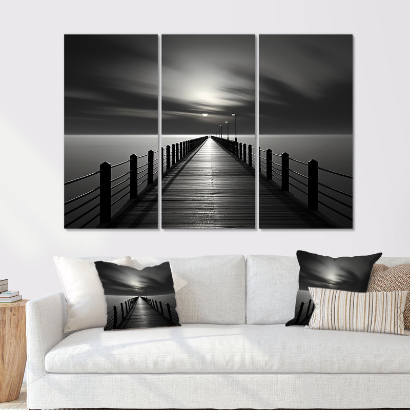 «Bridge To Nowhere Scenery III», ensemble d'art sur toile, Toile tendue, H 40 po x l 60 po x P 1 po