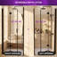 Porte de douche pivotante pliante semi-sans cadre l 34 po x H 72 po, verre trempé de 6 mm, cabine de douche réversible