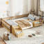 Lits avec rangement, lit superposé double en bois, maison pour enfants moderne