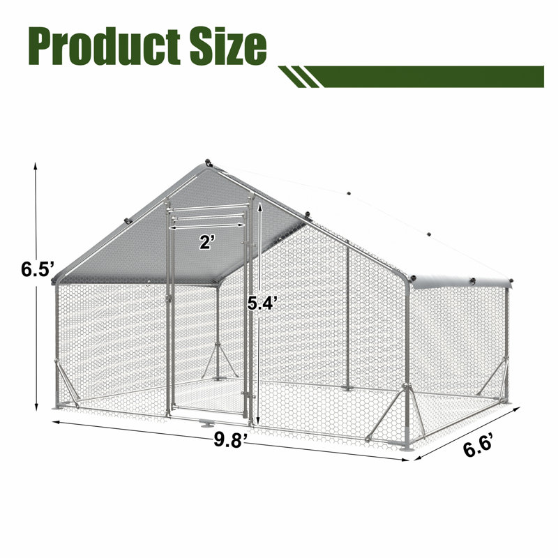 Poulailler en métal durable avec ventilation avancée et protection contre les intempéries pour plusieurs animaux
