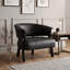 Fauteuil à oreilles en similicuir-850505036