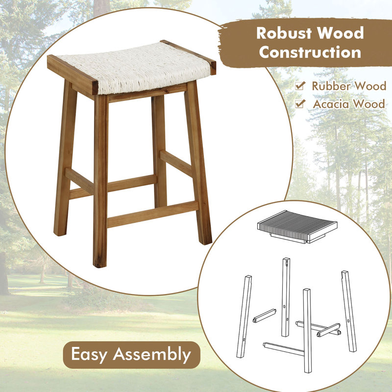 Neosha Counter Stool with Solid Wood Frame