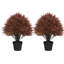 Arbre à fleurs 24 po en cèdre artificiel en pot noir - Faux plante d'intérieur d'extérieur pour le porche ou l'entrée-1227805529