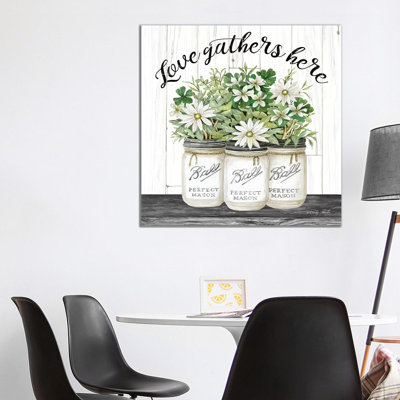 Jars - Love Gathers Here by Cindy Jacobs - Print on Canvas