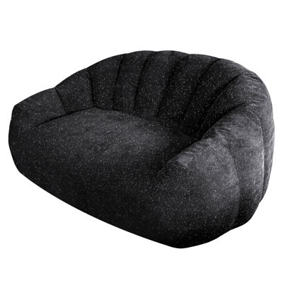 [Starry Sky] Bear Paw Sofa,Comfy Beanbag Chair with Spacious Design Oversized Bean Bag Sofa with Armrest with Filler for Living Room Bedroom.Shiny Silver Thread Faux Fur Plush.