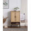 Range-chaussures avec portes en rotin