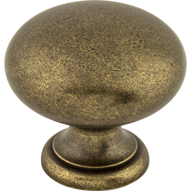 Mushroom 1 1/4" Diameter Round Knob, German Bronze