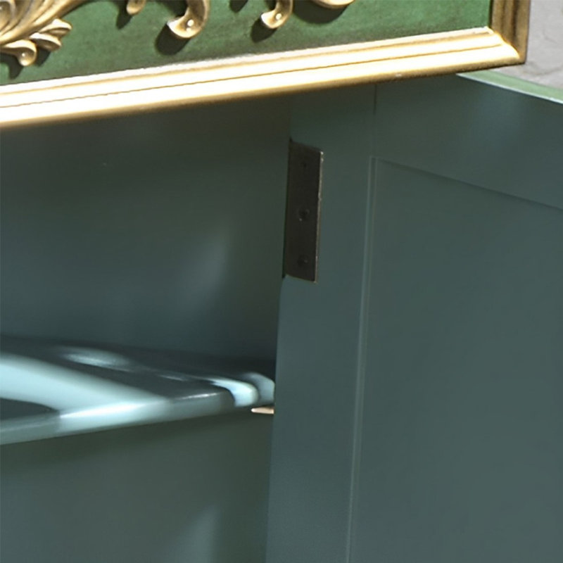 Armoire de coin de style américain rétro vert