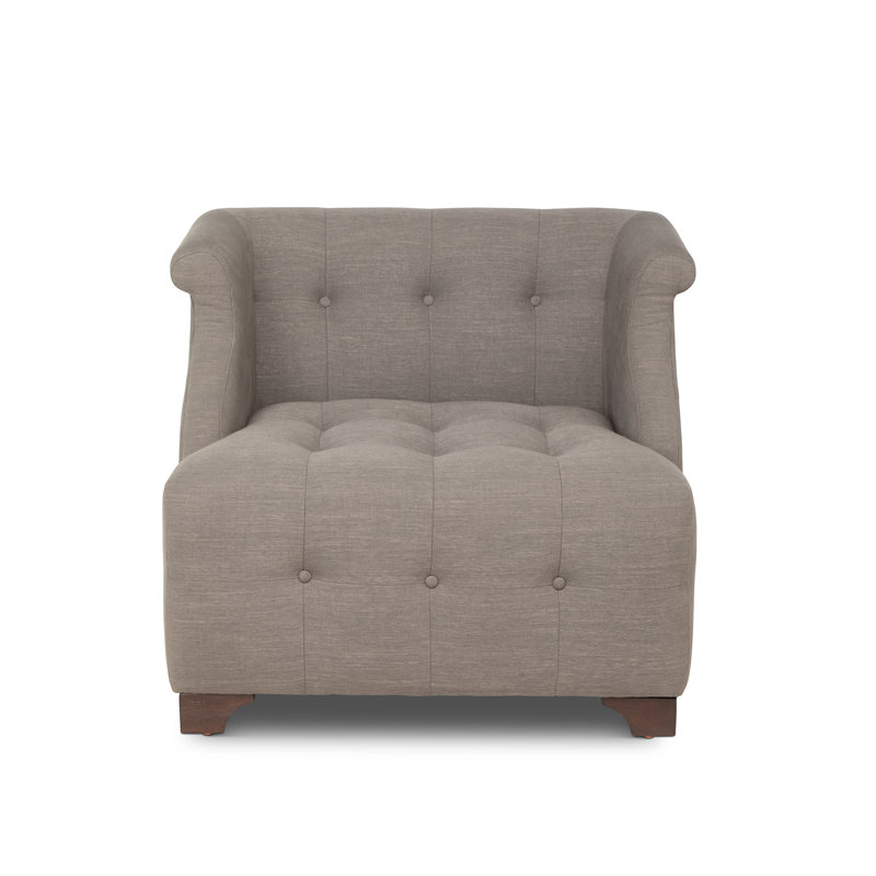 Fauteuil d'appoint à volutes, moka, Mocha