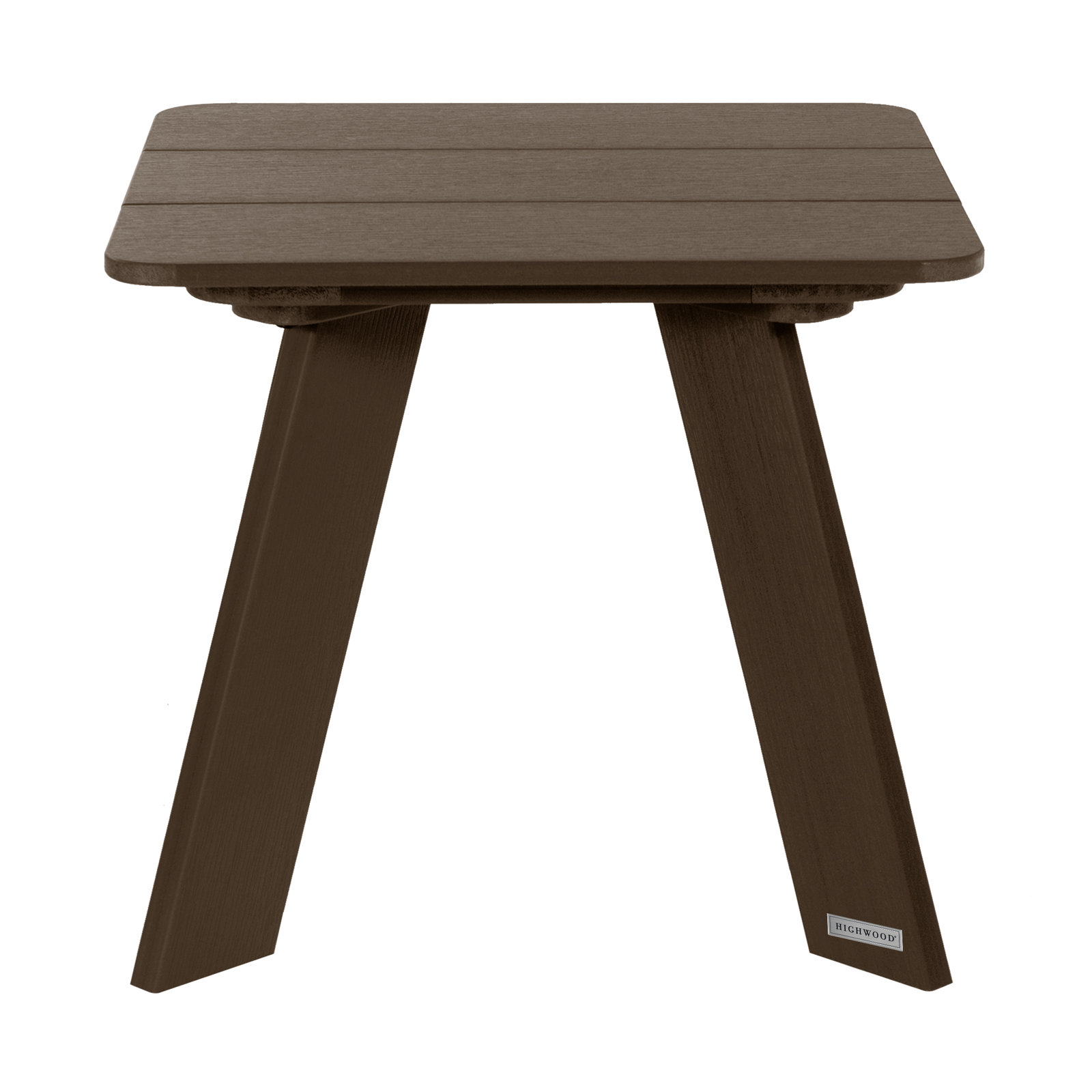 Byrnes 17.8'' Plastic / Acrylic Outdoor Side Table, Weathered Acorn