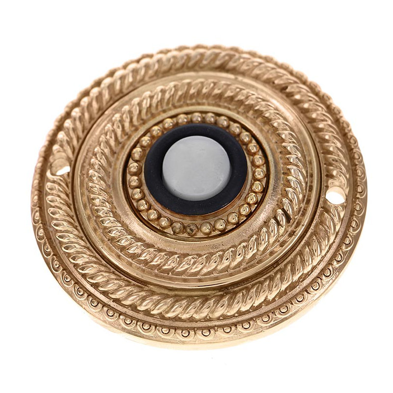 Sanzio Push Button, Polished Gold