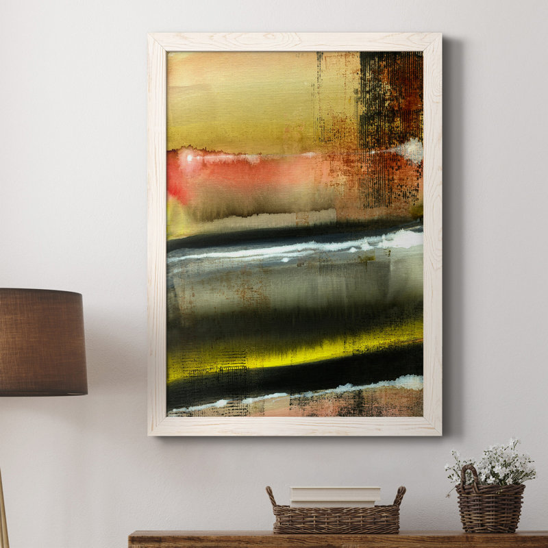 Desert Night I - Peinture sur toile encadrée, H 20 po x l 17 po x P 1,5 po, Blanc